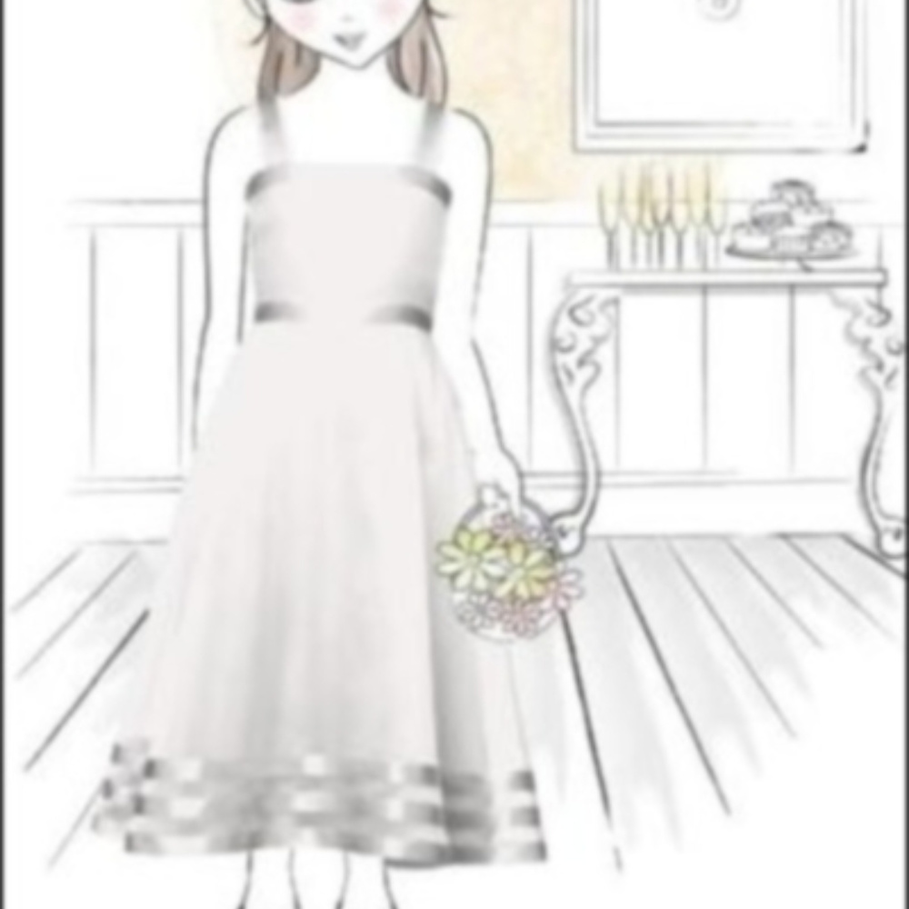 Dessy 4005..Flower Girl / Special Occasion Dress..Starlight..(Ivory)..Sz 4...NWT